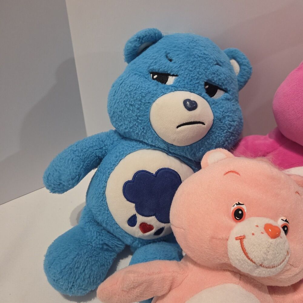 Lot of 5 Care Bears Plush Funshine Rainbow Heart Grumpy Easter - Picture 6 of 8